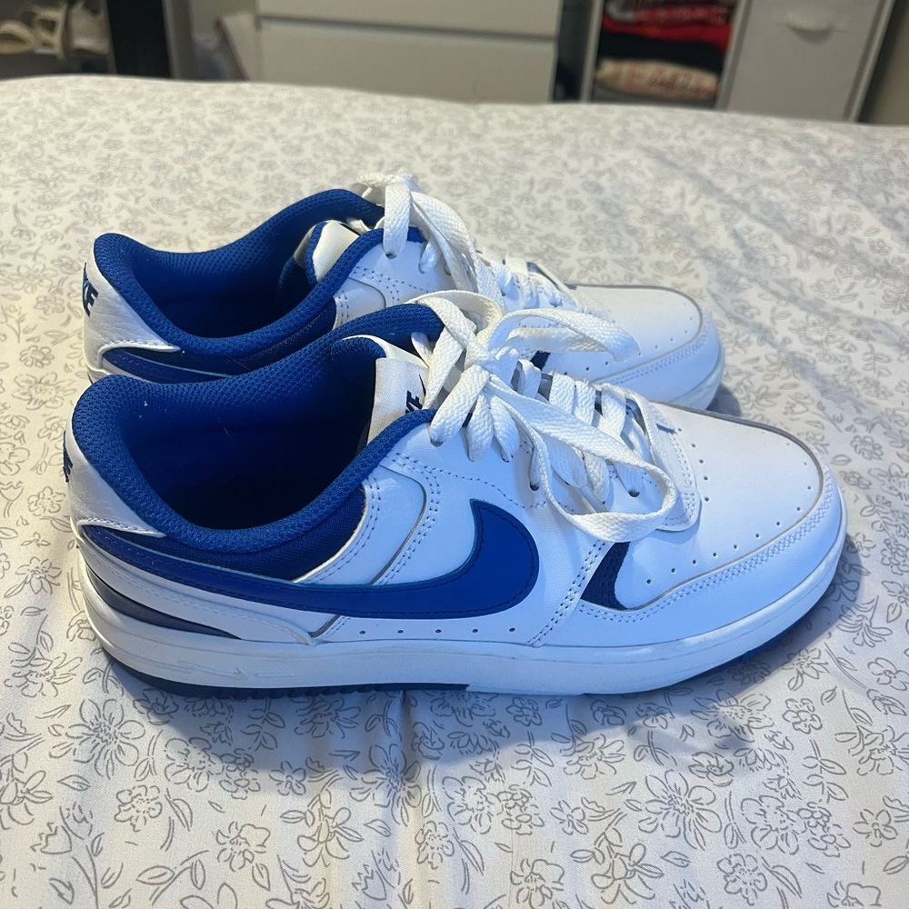 White and Blue Sneakers